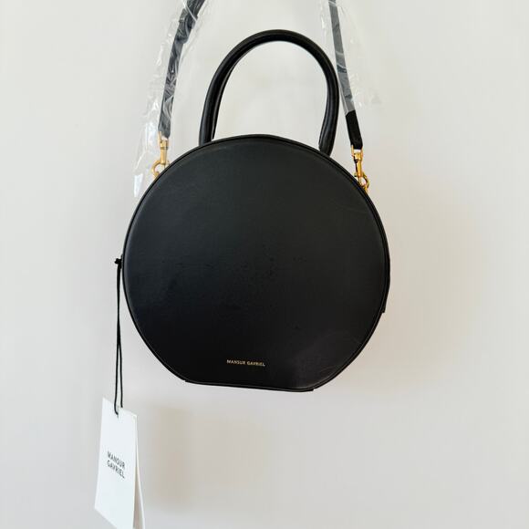 Mansur Gavriel Leather Round Handle Bag Black - Picture 3 of 8